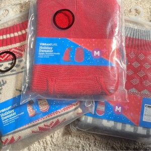 🌟3 Pack🌟 Pet Sweater Holiday Festive Party Pack Red Hoodie Spoiled Moose Med